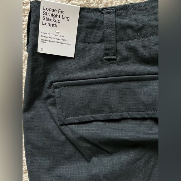 NIKE SB Kearny Skate Cargo Pants Black Straight Leg Loose Fit - Picture 12 of 15